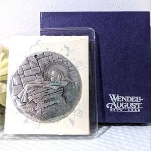 💟 Handmade Ornament Baby in Manger by Wendell August NEW